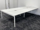 White Nova Bench Desks 1200x800 - Available in Banks of 2,4,6,8 Etc