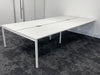 White Nova Bench Desks 1400x800 - Available in Banks of 2,4,6,8 Etc