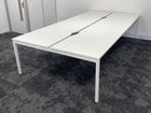 White Nova Bench Desks 1200x800 - Available in Banks of 2,4,6,8 Etc