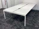White Nova Bench Desks 1200x800 - Available in Banks of 2,4,6,8 Etc