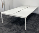 White Nova Bench Desks 1200x800 - Available in Banks of 2,4,6,8 Etc