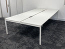 White Nova Bench Desks 1400x800 - Available in Banks of 2,4,6,8 Etc