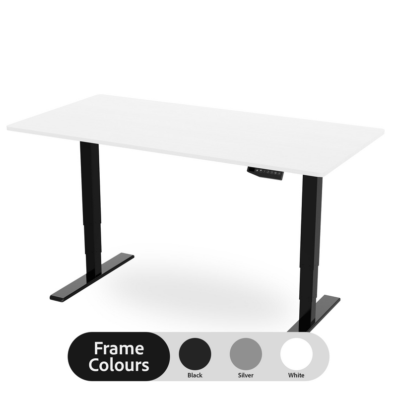 R800 Sit Stand Desk with Premium Dual Motor - White top