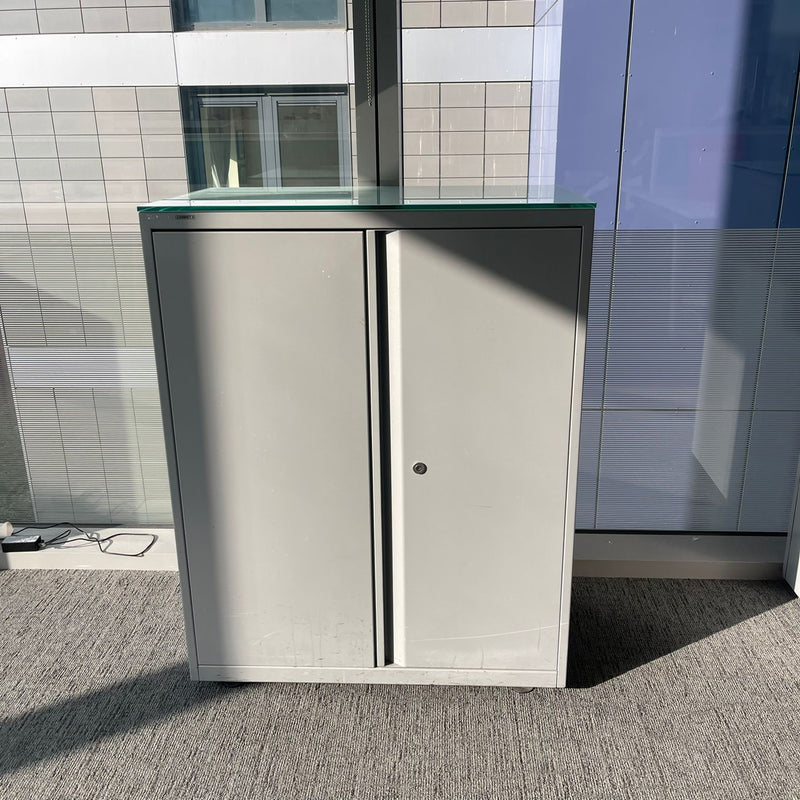 Used Steel Cupboard with Glass Top