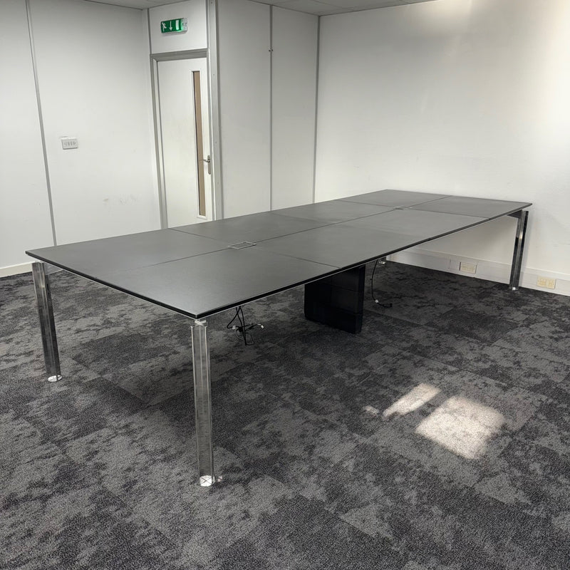 Used Bulo H20 Branded Leather Topped Executive Meeting Table