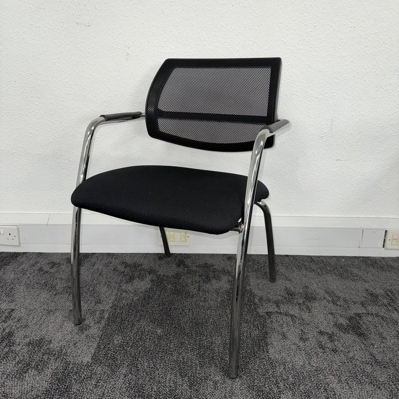 Used Mesh Meeting Chair with Chrome Frame