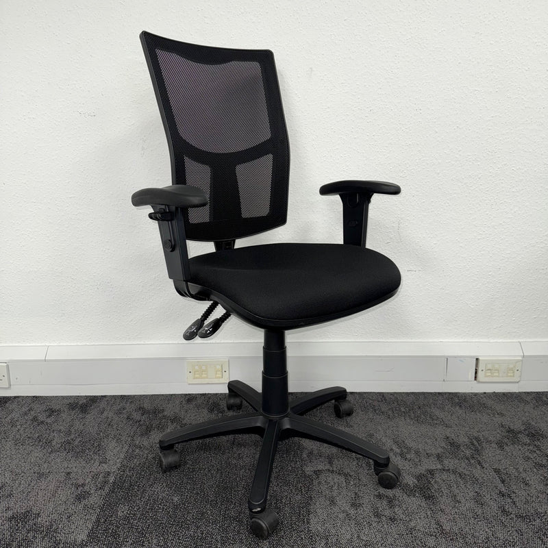 Used Adjustable Black Mesh Task Chair