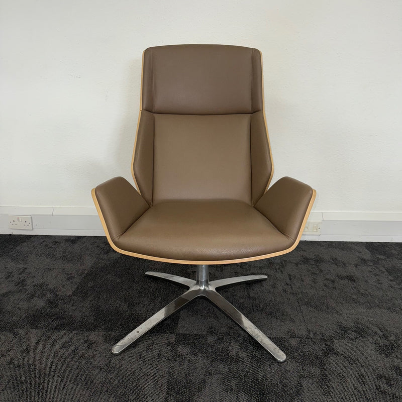 Used Boss Design Kruze Leather Lounge Chair High Back