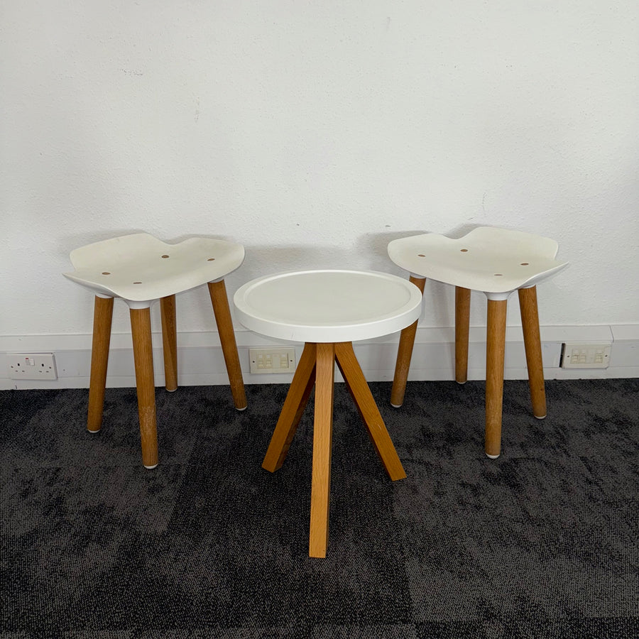 Used Pilot Low Stool Set by Patrick Rampelotto & Fritz Pernkopf with Table