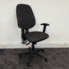 Used Multi Functional Task Chair with Lumbar Pump and Foldaway Arms
