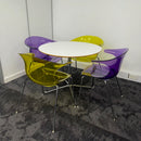 Used Canteen Set with Round Table and 4 Chairs