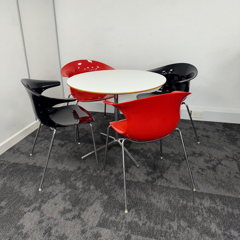 Used Canteen Set with Round Table and 4 Chairs