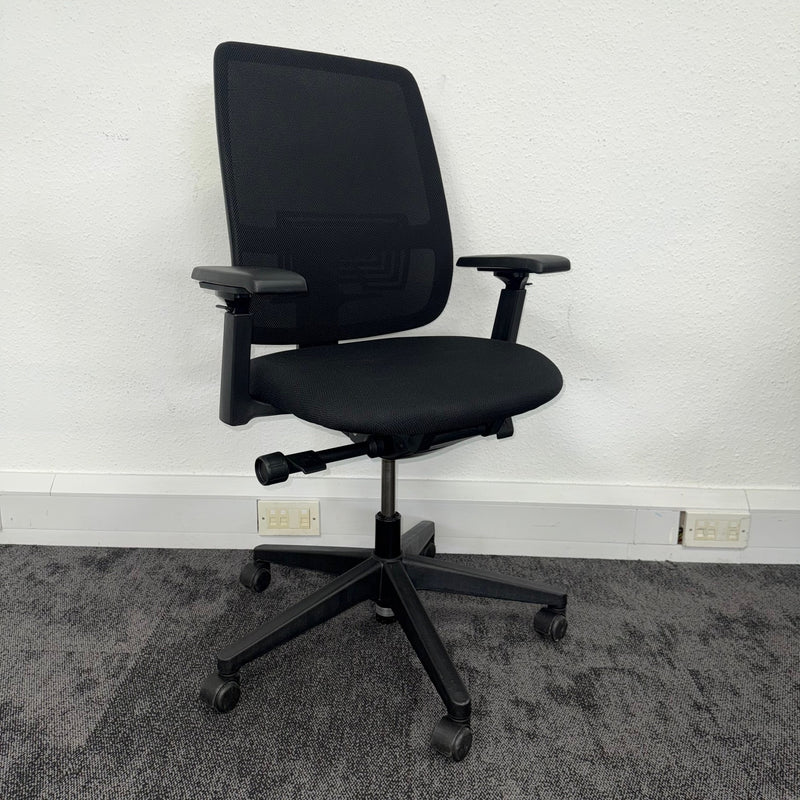 Used Haworth Lively Black Mesh Task Chair with Lumbar