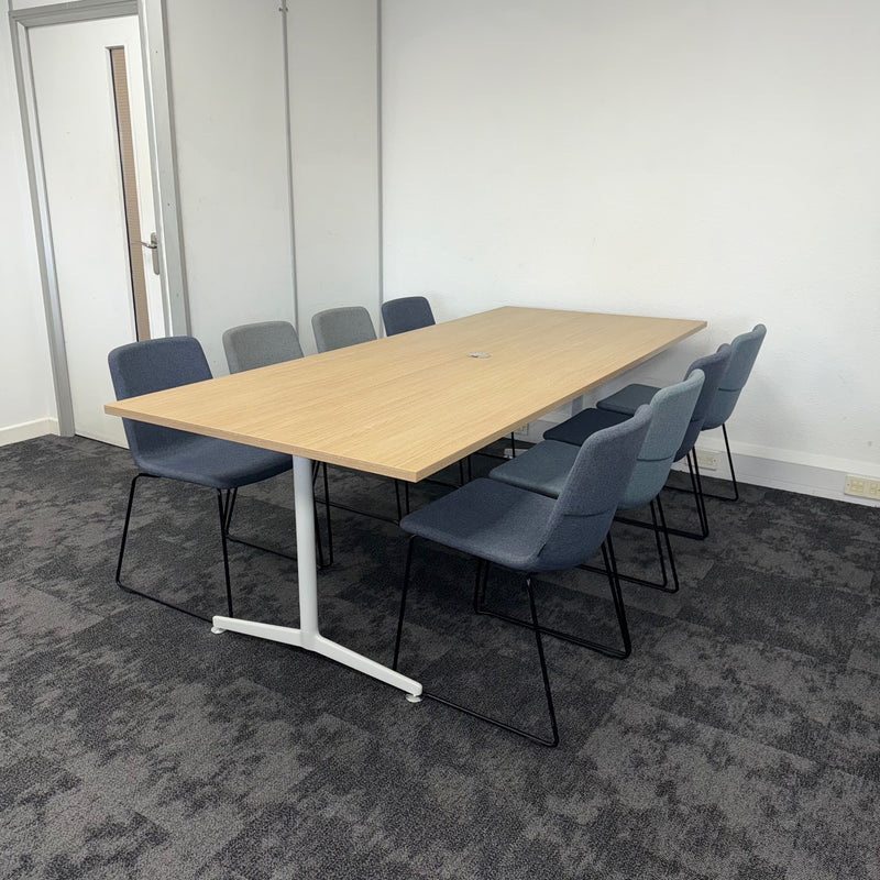 Used Senator Meeting Table with 8 Narbutas Chairs
