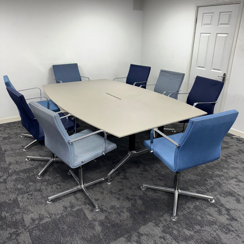 Used Viasit Pure Meeting Table and Chairs Set with Power