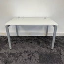Used Mobili White Single Bench Desk