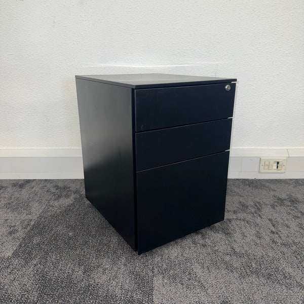 Used Black 3 Draw Mobile Pedestal