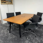Used Executive Walnut Meeting Table with 4 Eames Style Chairs