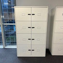 Used Steel 8 Door Locker with Combination Lock and Removable Shelf