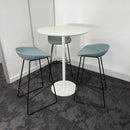 Used Ocee White High Table with HAY Stools