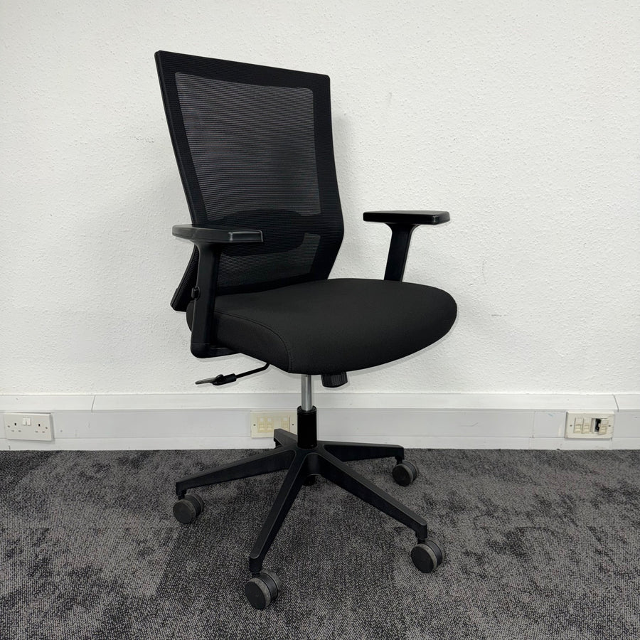 Used Black Mesh Task Chair with Adjustable Lumbar