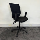 Used Black Mesh Task Chair with Adjustable Arms