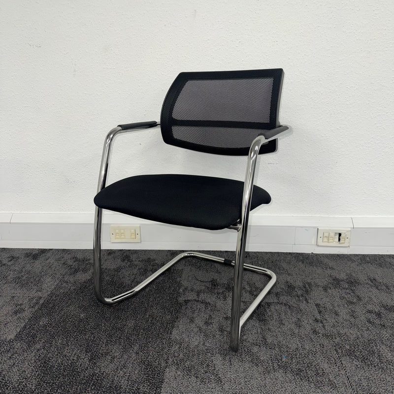 Used Moventi Black Mesh Meeting Chair
