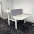 Used Double Electric Bench Desk with Screen and Cable Tray
