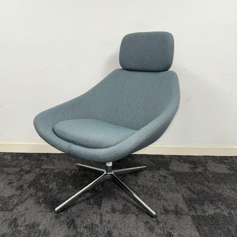 Used Allermuir Open Lounge Chair With Headrest