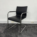 Used ICF Stick Black Leather Meeting Chair