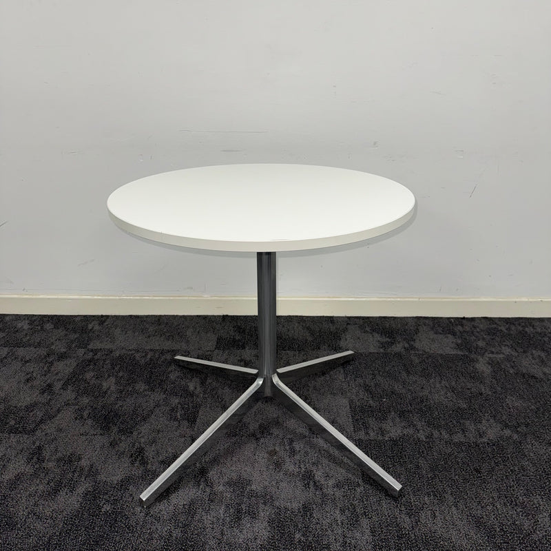 Used White Round Canteen/Meeting Table