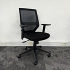 Used Black Mesh Task Chair with Adjustable Lumbar Support