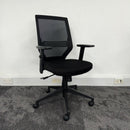 Used Black Mesh Task Chair with Adjustable Lumbar Support
