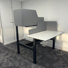 Used Ahrend Balance Double Electric Desk with Screens and Cable Management