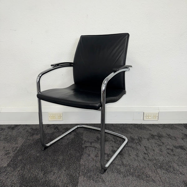 Used Sedus Black Leather Meeting Chair