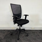 Used Fully Adjustable Mesh Task Chair - Reupholstered in New Fabric