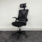 New Capitan Office Chair with Mesh Back Lumbar and Folding Arms Black