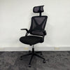 New Capitan Office Chair with Mesh Back Lumbar and Folding Arms Black