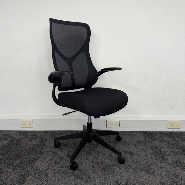 New High Back Mesh Task Chair with Folding Arms