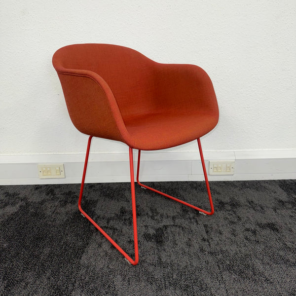 Used Muuto Upholstered Tub Chair Meeting Set with Table