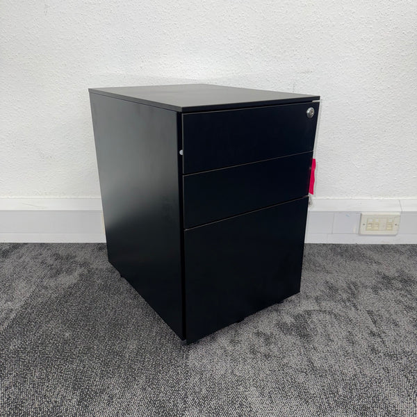 New Black Steel 3 Draw Mobile Pedestal