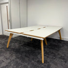 Used Fuze White Bench Desk with Cable Tray 1200x800