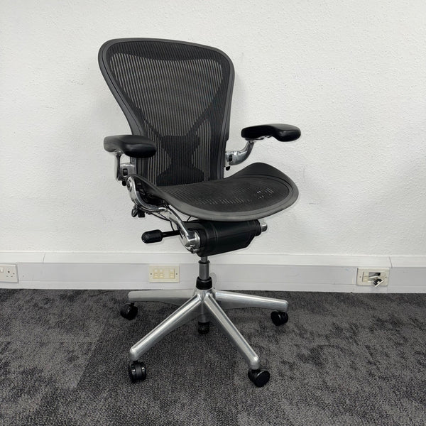 Used Herman Miller Aeron Full Spec Posturefit Lumbar - Chome Edition