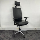 Used Executive Leather Full Adjustable Chair with Headrest