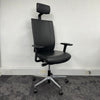 Used Executive Leather Full Adjustable Chair with Headrest