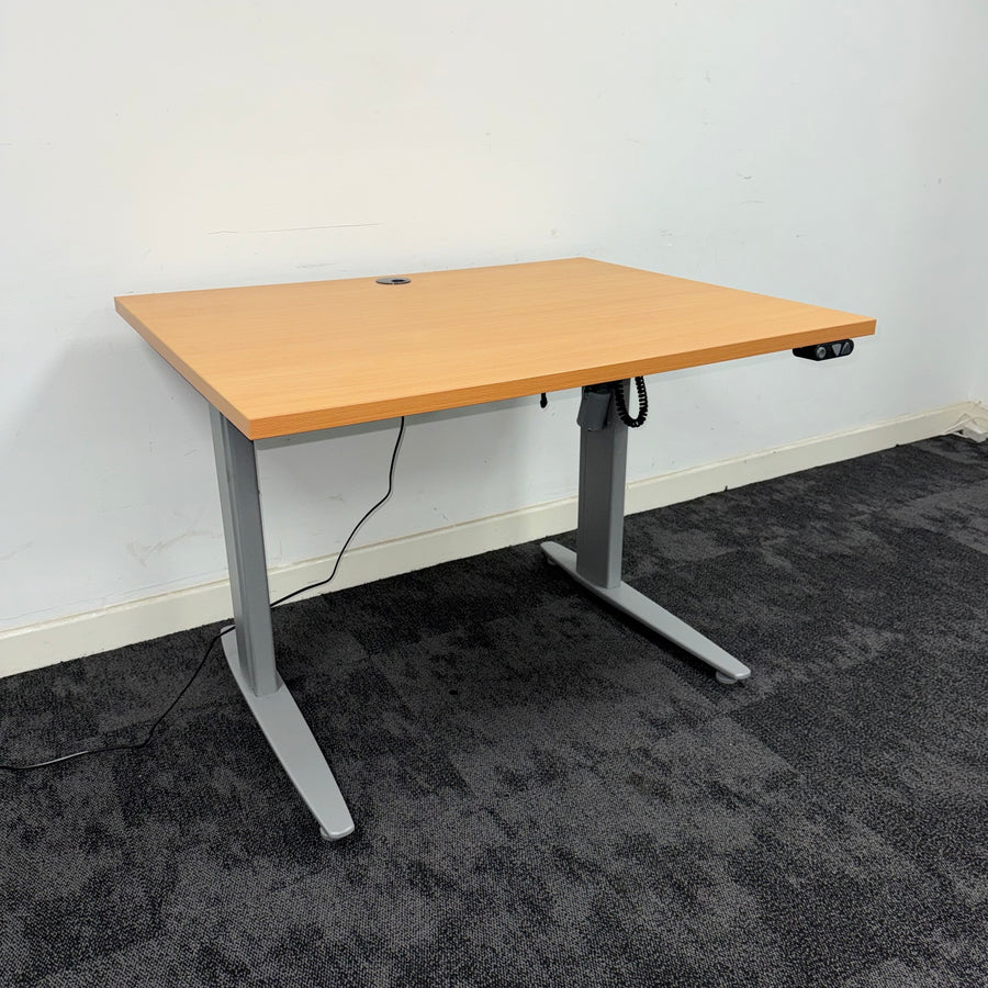 New Space Saving Electric Height Adjustable Desk with Porthole