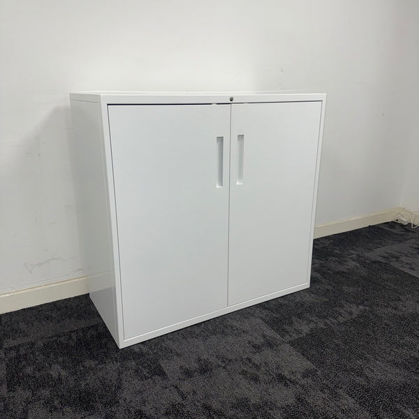 Used Steel 1M Wide Cupboard with Shelf and Key