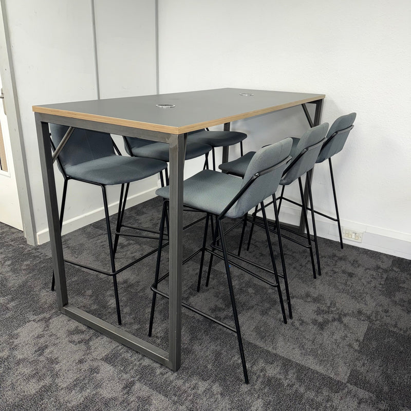 Used Rawside High Table with Power and Stools Bundle