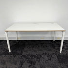 Used Narbutas Nova Single Bench Desk with Cable Tray and Desktop Power