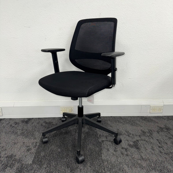Used John Lewis Dorsel Black Mesh Office Chair